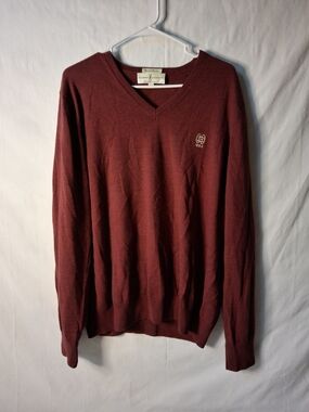 Fairway &‎ Greene Men's Crewneck Golf Sweater in Burgundy